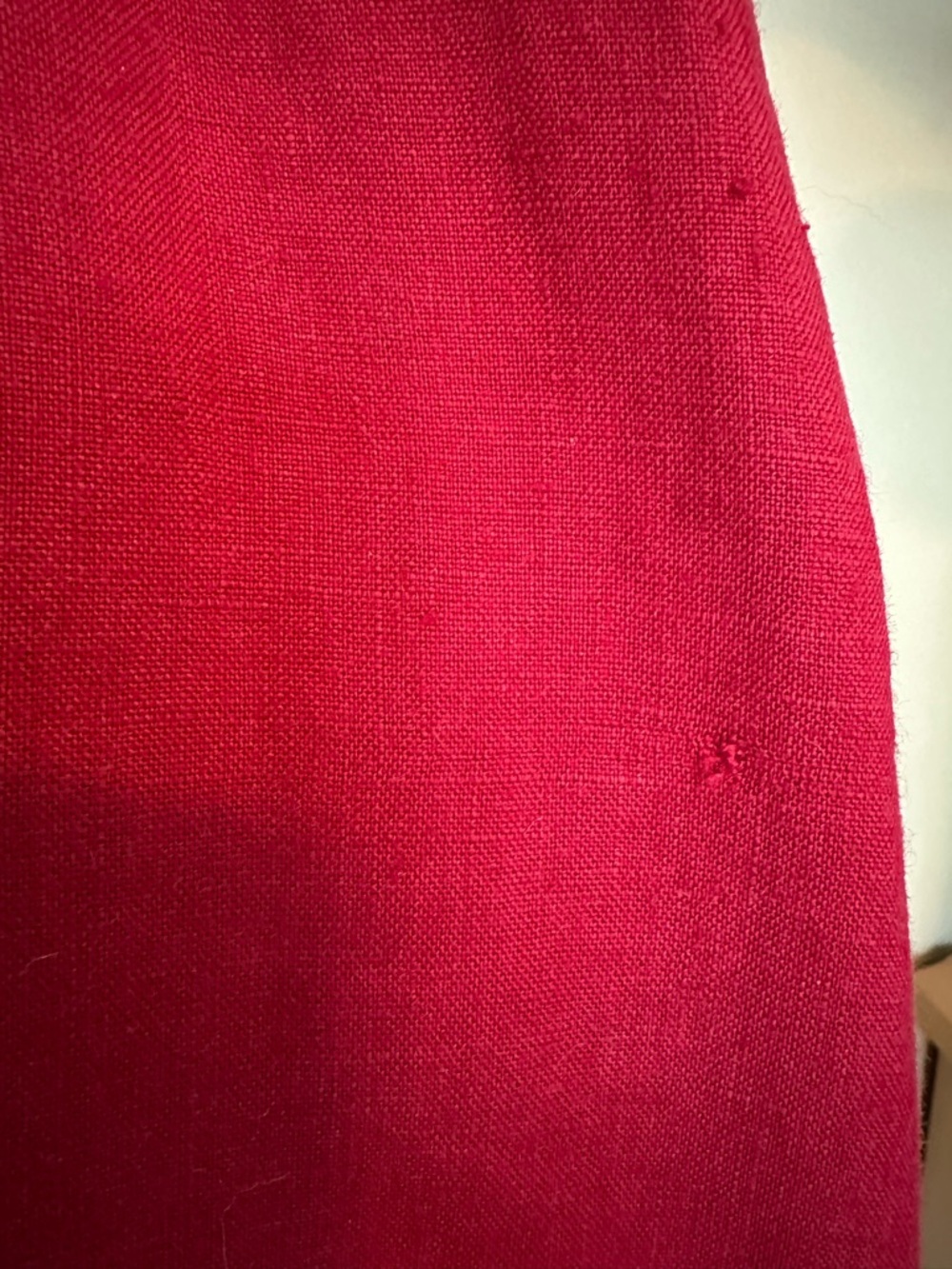 Reformation Tori Cherry Red 100% Linen Midi Dress size 2 - Picture 4 of 10